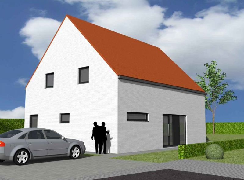 Nieuw te bouwen alleenstaande woning met vrije keuze van architectuur te Roeselare.